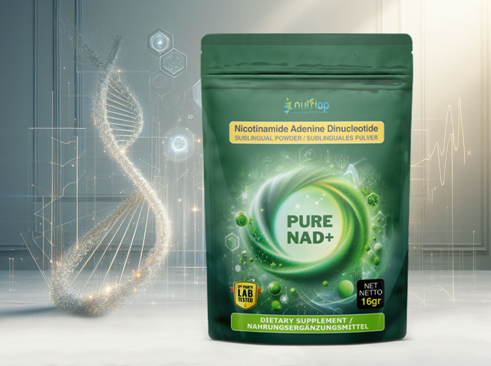 Nutriop Longevity® PURE-NAD+, Nicotinamide Adenine Dinucleotide - Extreme Potency sublingual powder -16 grams