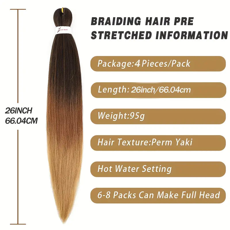 Mèches de cheveux synthétiques pour tresses